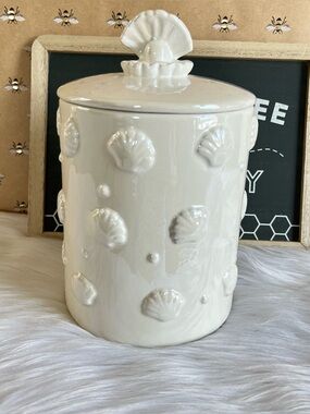Coastal-themed Iridescent Home Decor Kitchen Canister